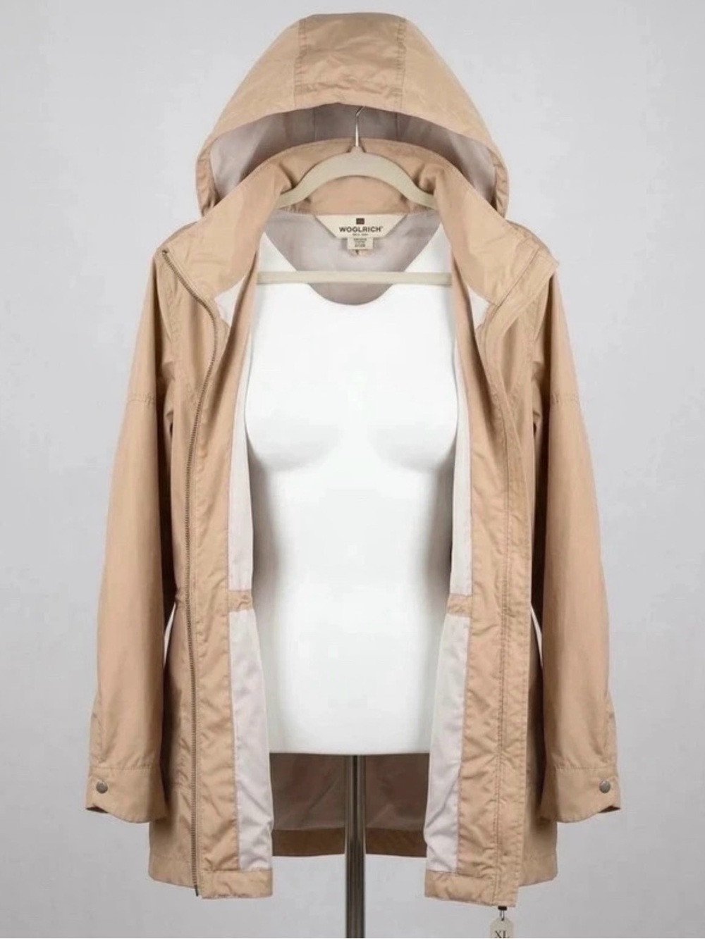 Woolrich Women's Hooded Trench Coat - Light Beige